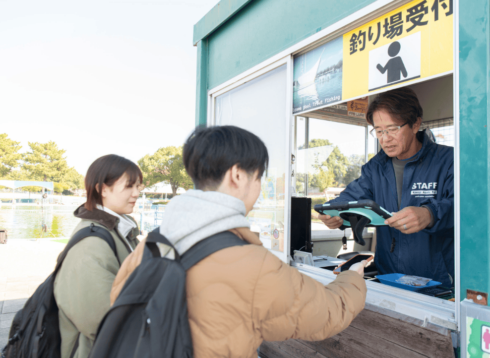 川越公園でプールフィッシング