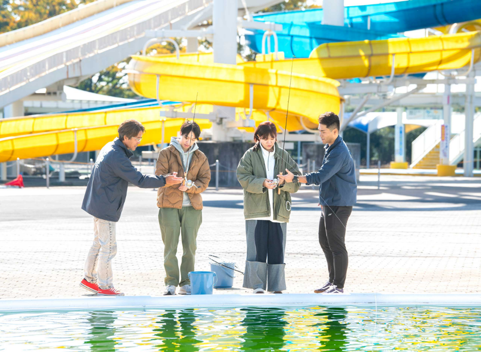 川越公園でプールフィッシング